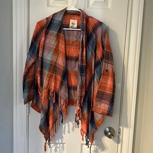 Billabong cardigan, one size fits all, color coral pink purple blue navy